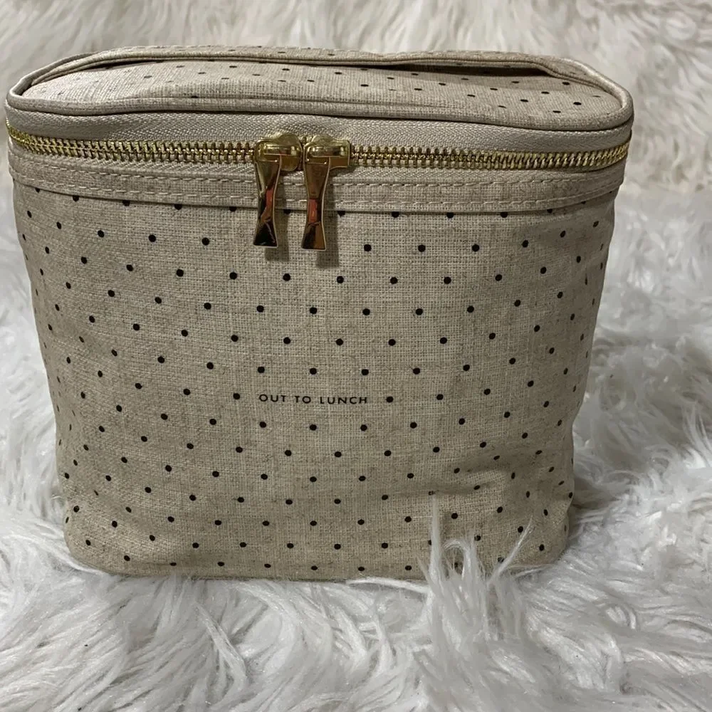 KATE Spade out to lunch lunch BDG polka dot top handle zip closure women’s
